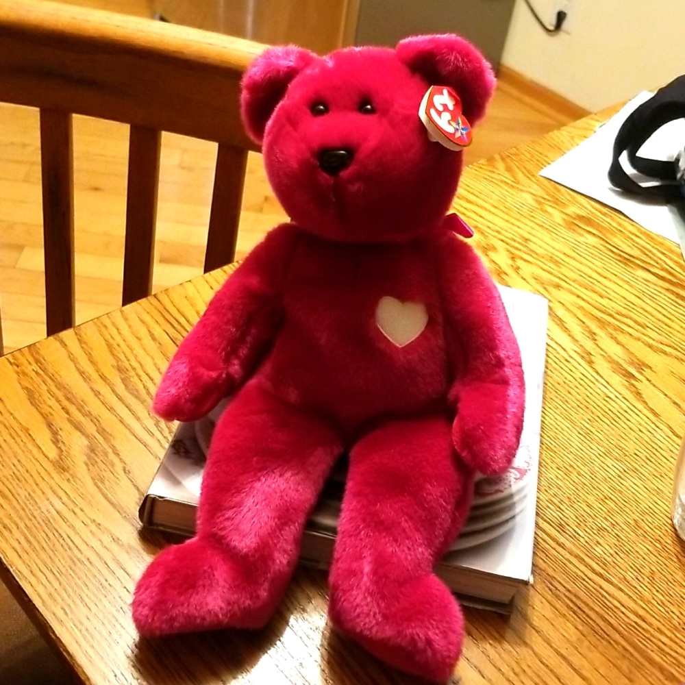 Ty Valentina bear hot pink NWT